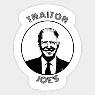 Traitor Joe's Retro Black and White Design Sticker